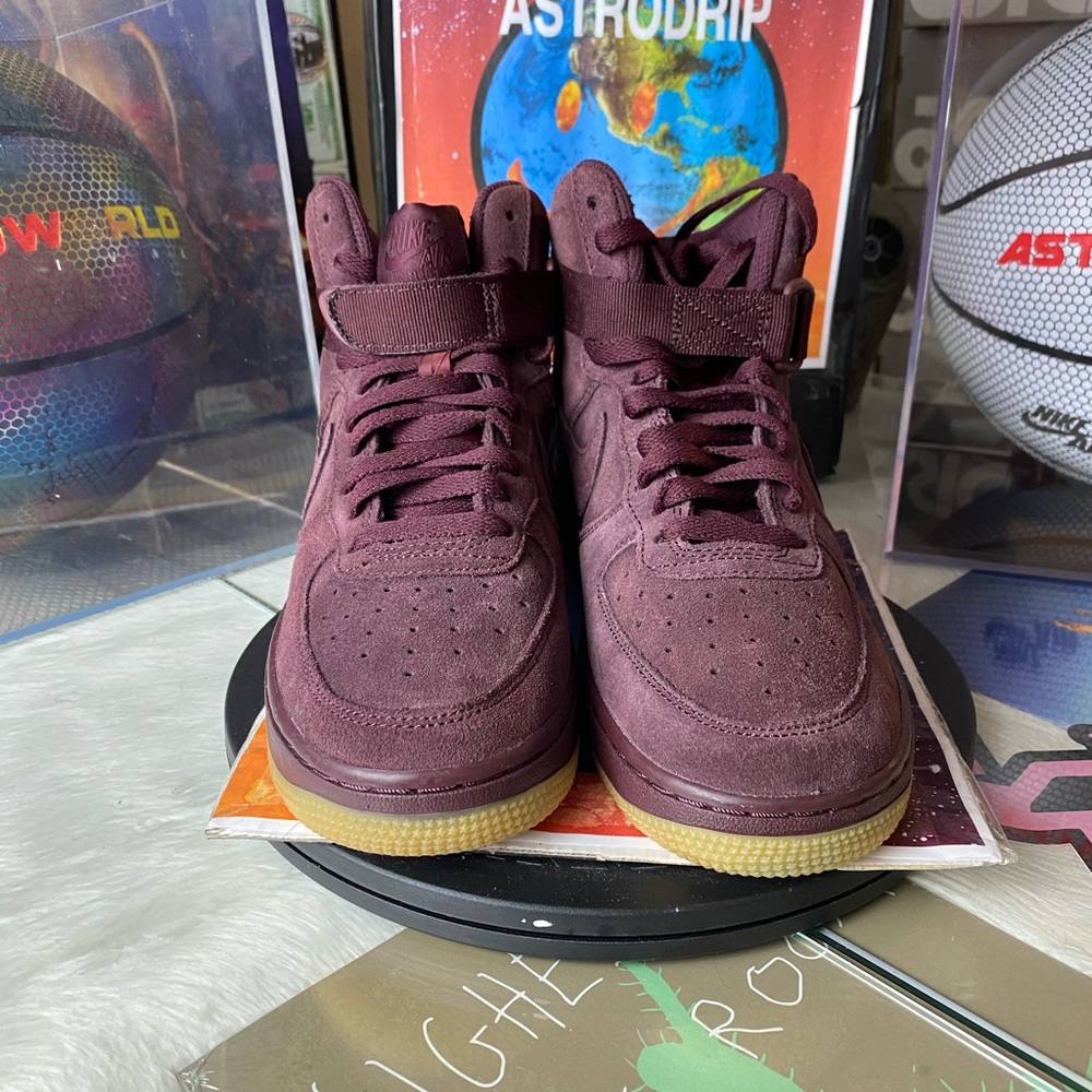 🆕 Nike Air Force 1 High LV8 Burgundy - Womens - Picture 2 of 12